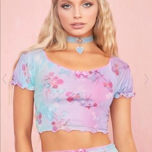 Sugar thrills pixie spritzer crop top